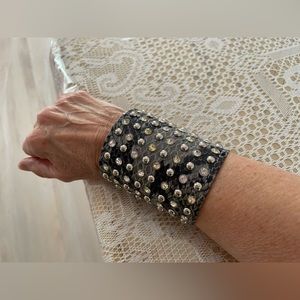 “Rebel Without a Cause” Black and Gray Cuff Bracelet
